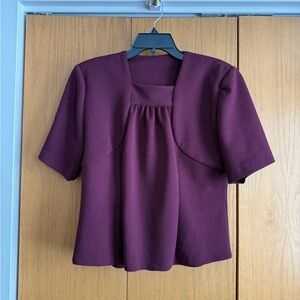 Elegant Purple Women's Blouse